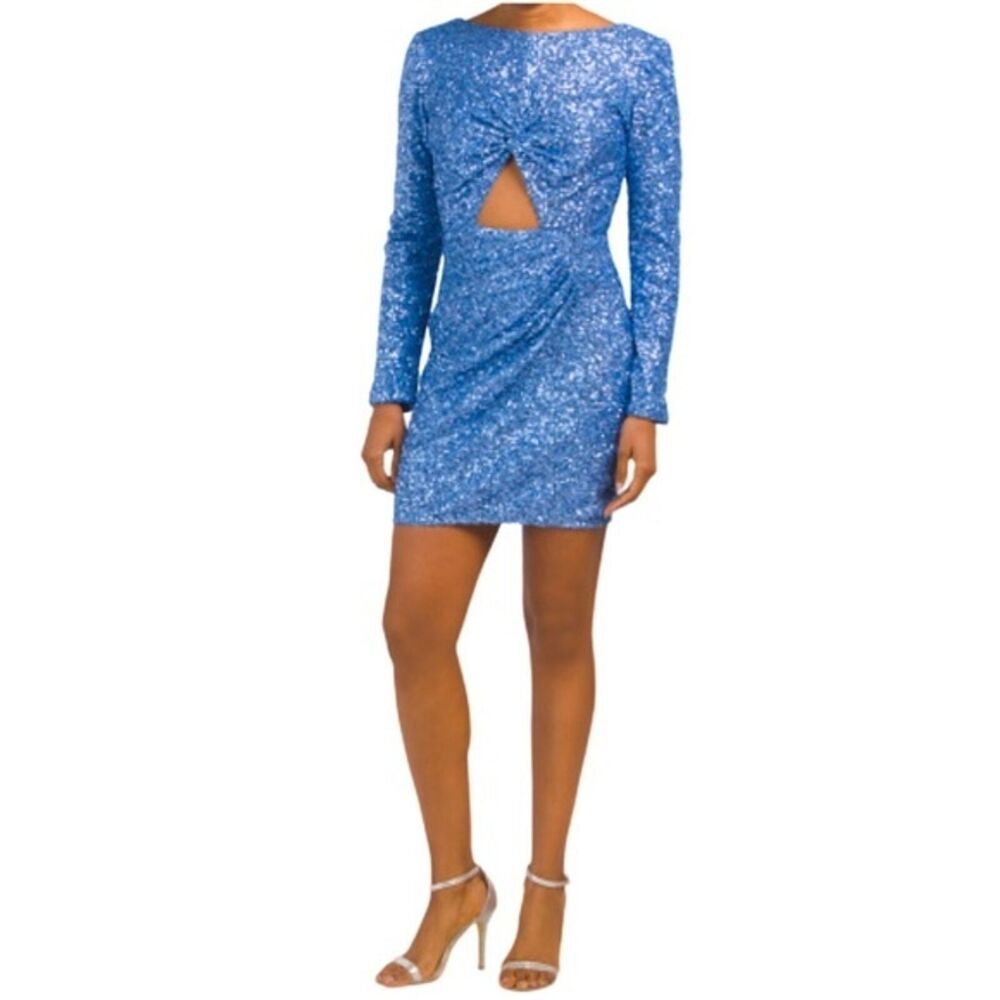 NEW Tadashi Shoji Sho Dress Mini Sequin Cocktail Party Size Med Glam Bodycon